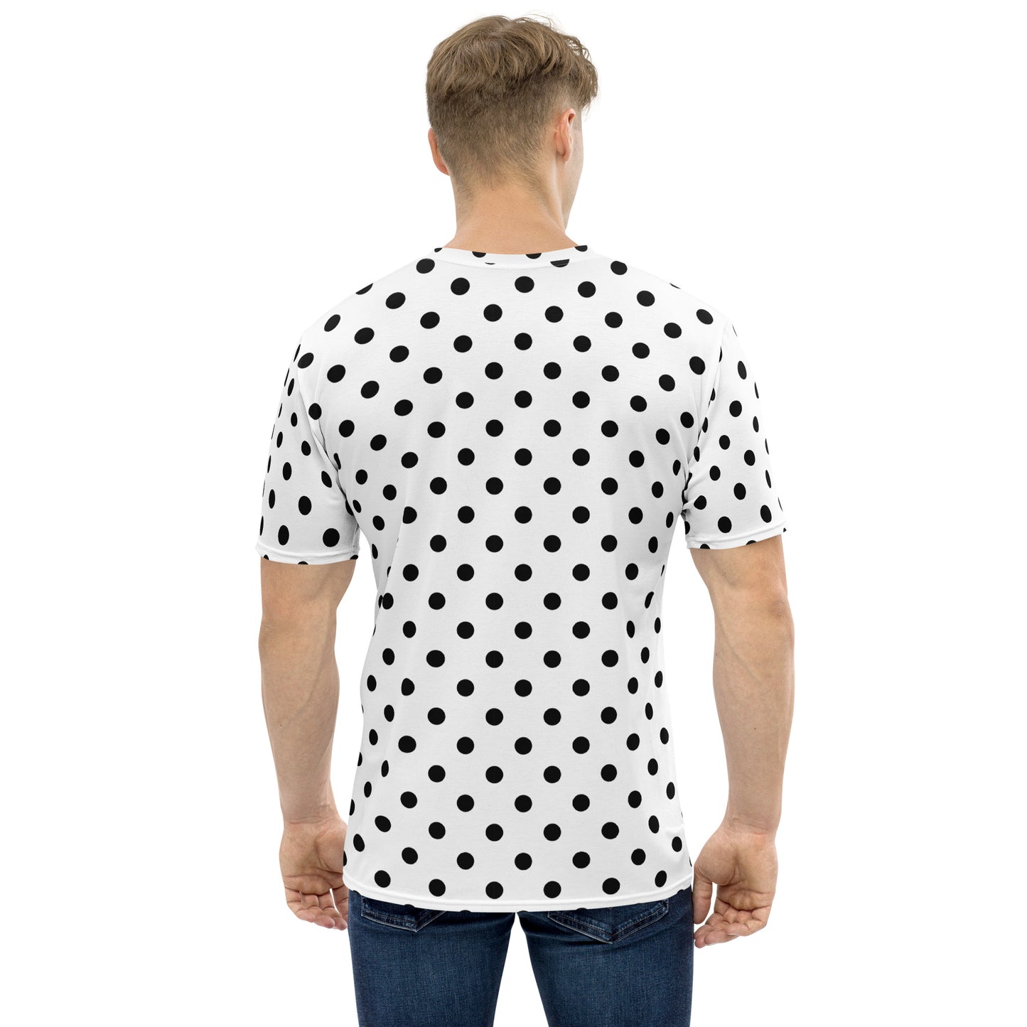 White polka dot all over print tee