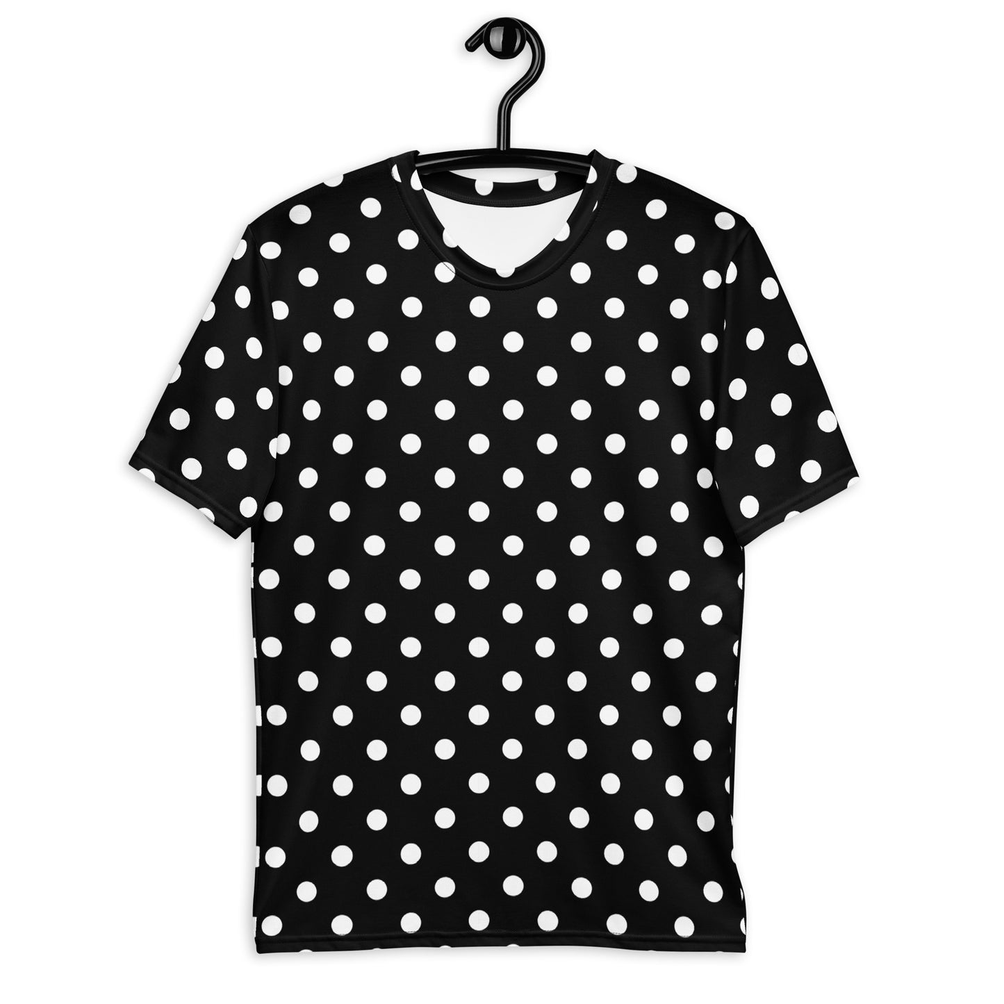 Black polka dot all over print tee