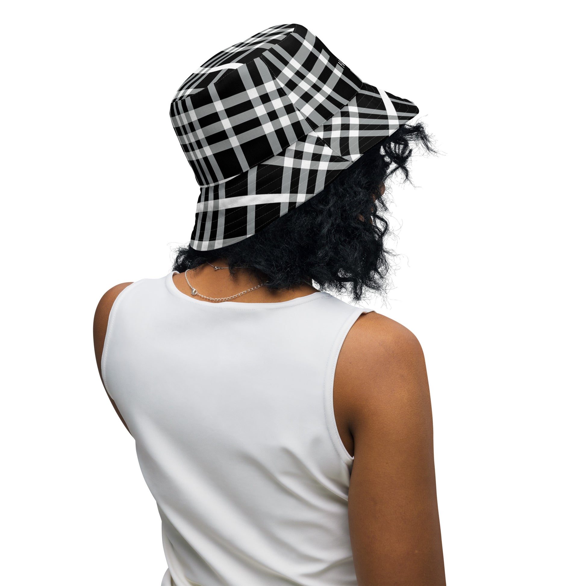 Marble Plaid Bucket Hat